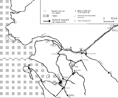 carte de circulation du sel au VIIème siècle