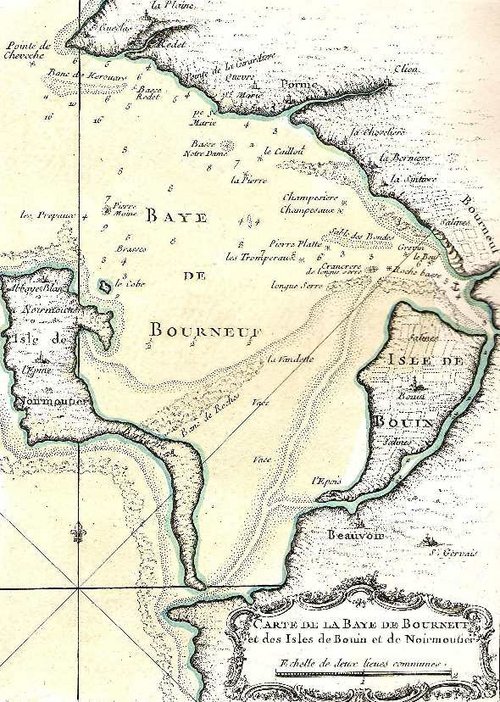 Ancienne carte de la baie de Bourneuf