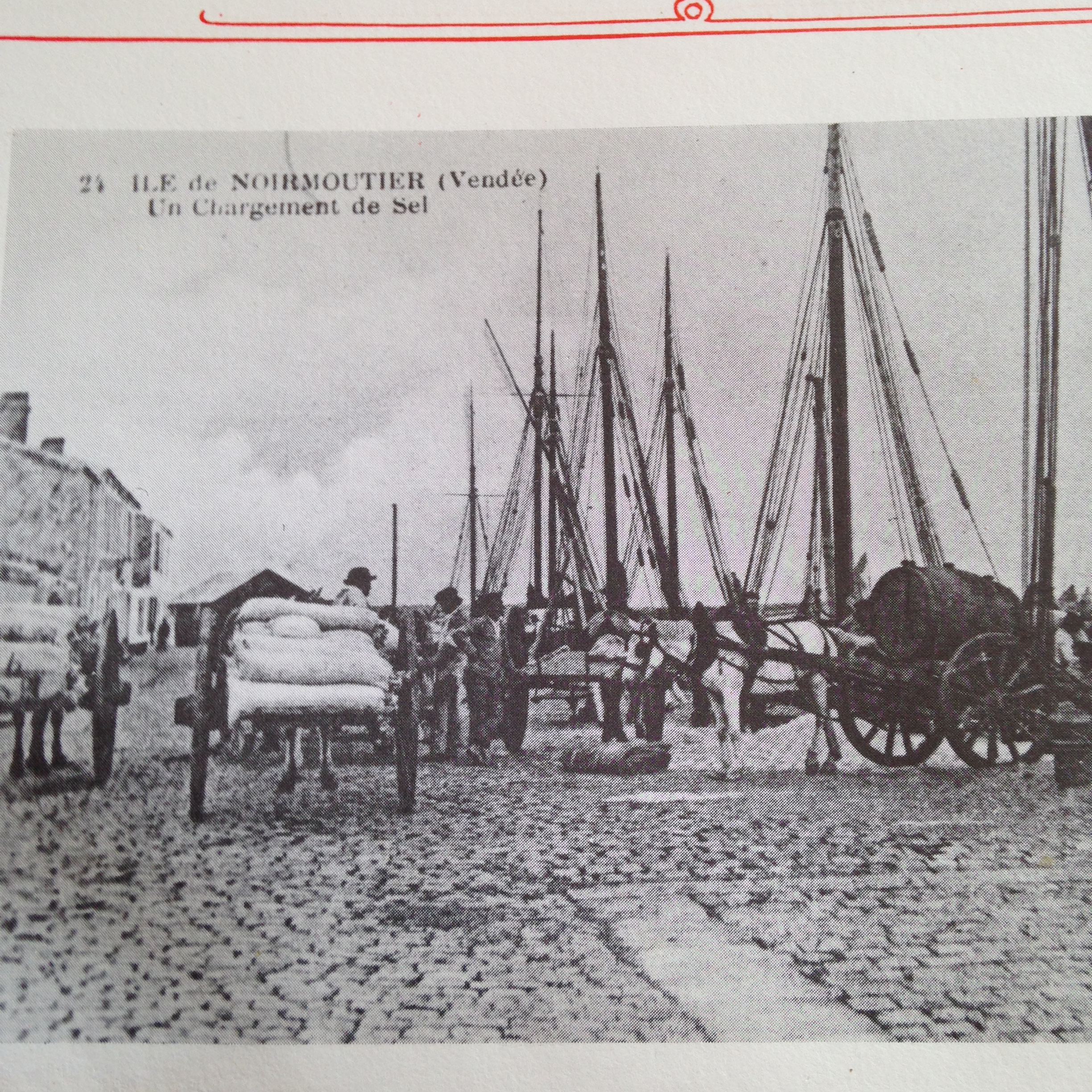 ancienne photo le coloi ou transport du sel à Noirmoutier