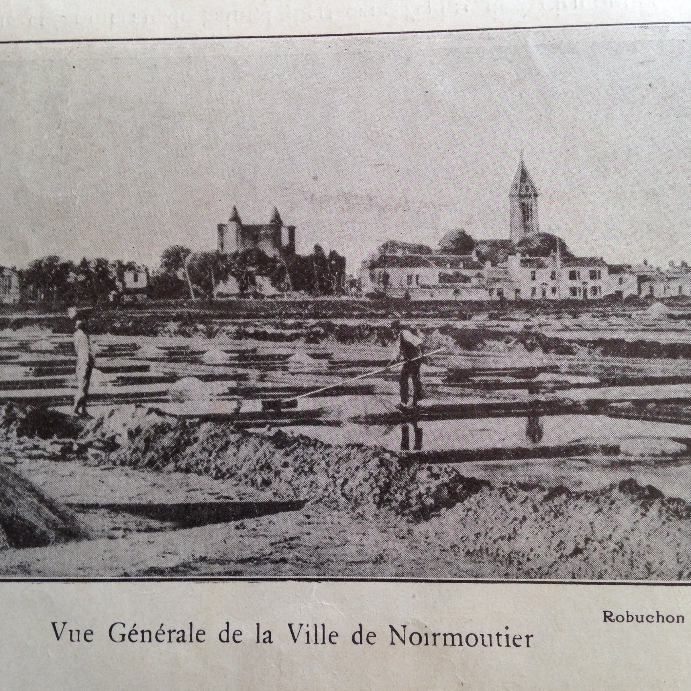 ancienne photo les marais salants sur l'île de Noirmoutier
